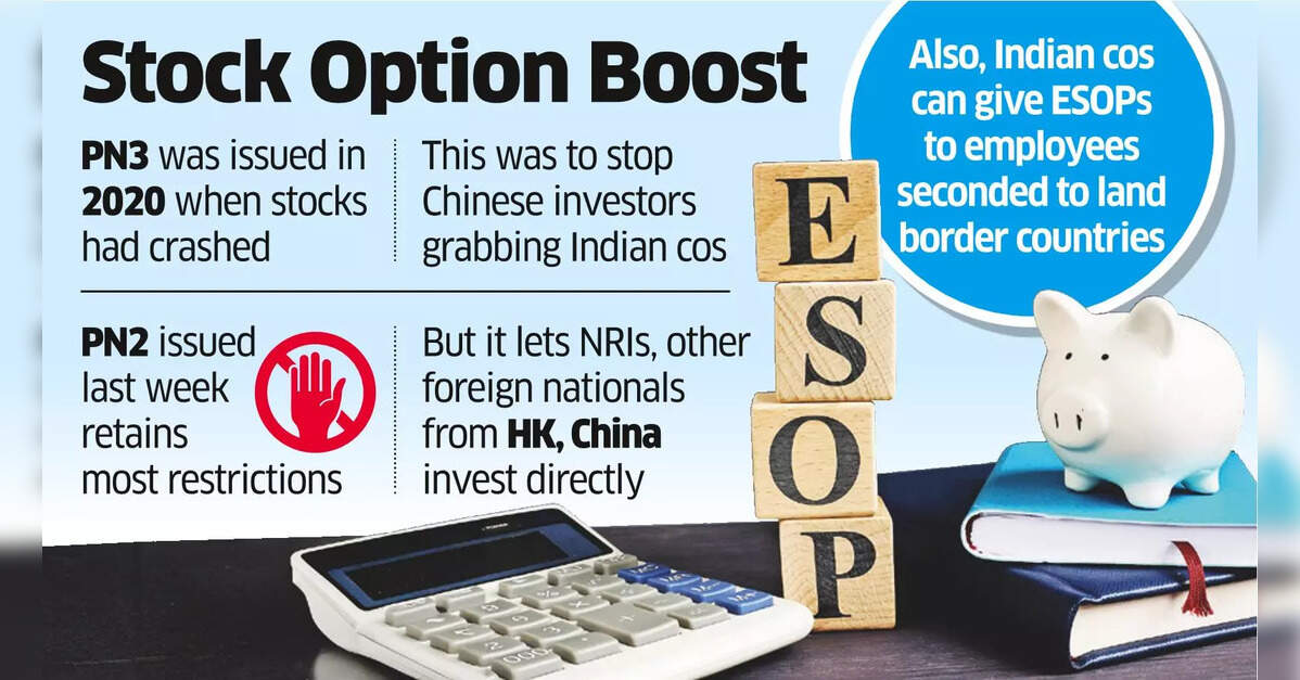 India eases FDI rules: Indian companies allowed to offer stock options to employees posted in China, Nepal, Hong Kong