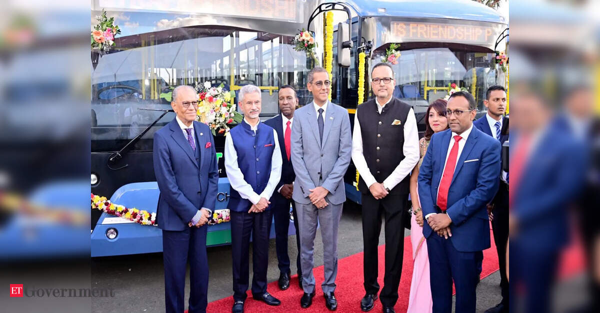 EAM Jaishankar hands over 90 electric buses to Mauritius PM, highlights "green partnership"
