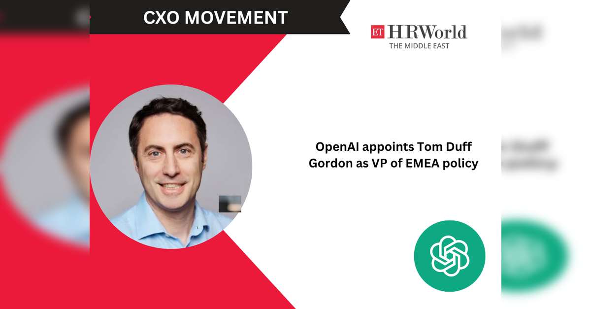 OpenAI appoints Tom Duff Gordon as VP of EMEA policy amid growing AI regulation focus - Indiatimes
