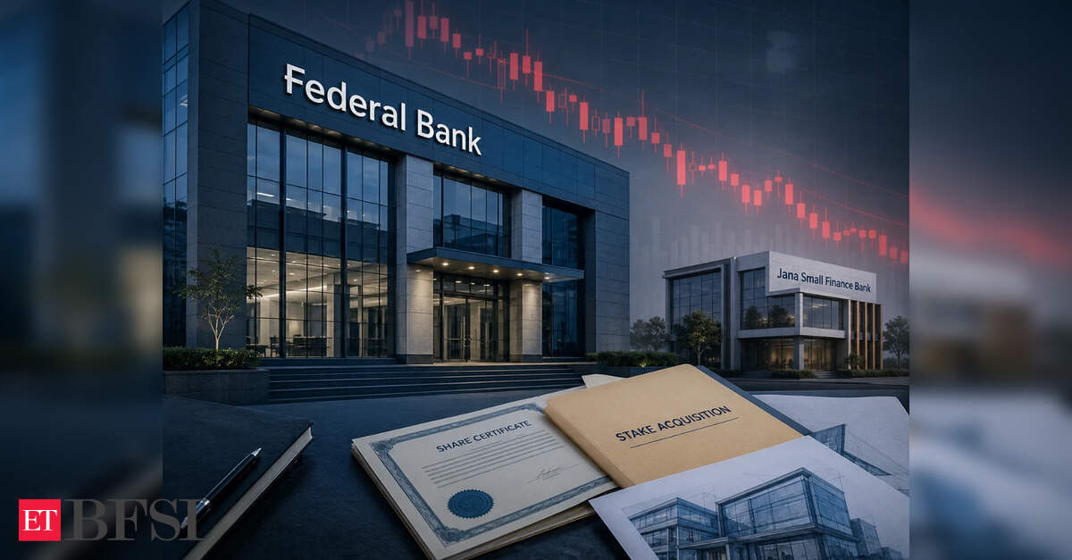 Federal Bank falls 3% on report of Jana Small Finance Bank stake acquisition