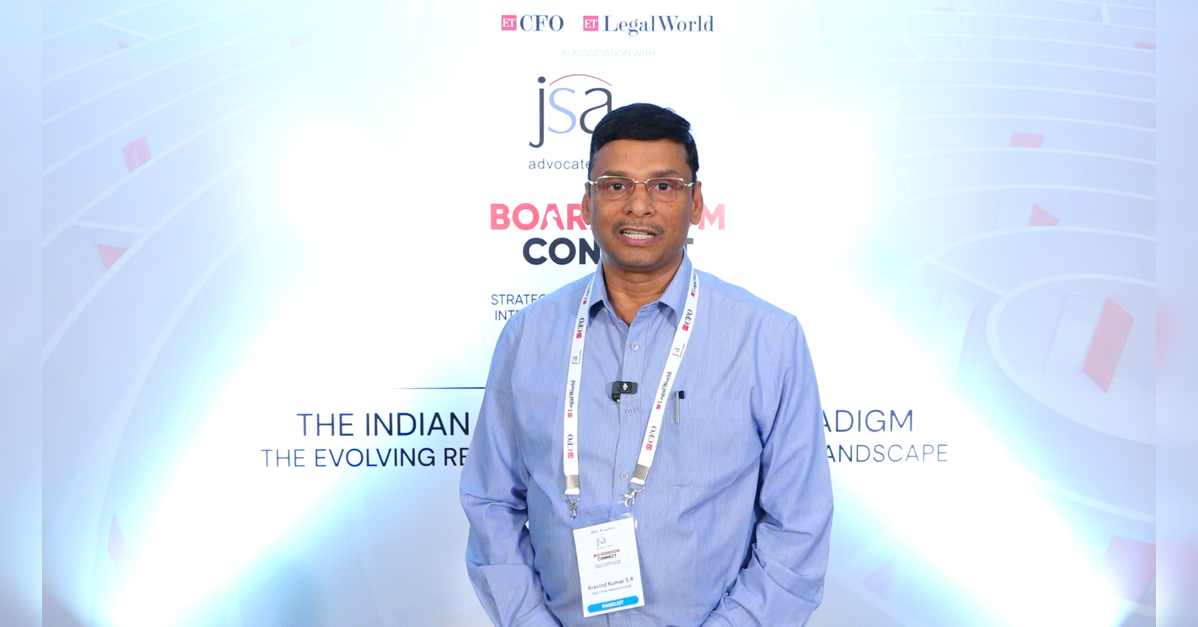 Indo National CFO S. R. Aravind Kumar highlights finance-legal perspectives at JSA Boardroom Connect