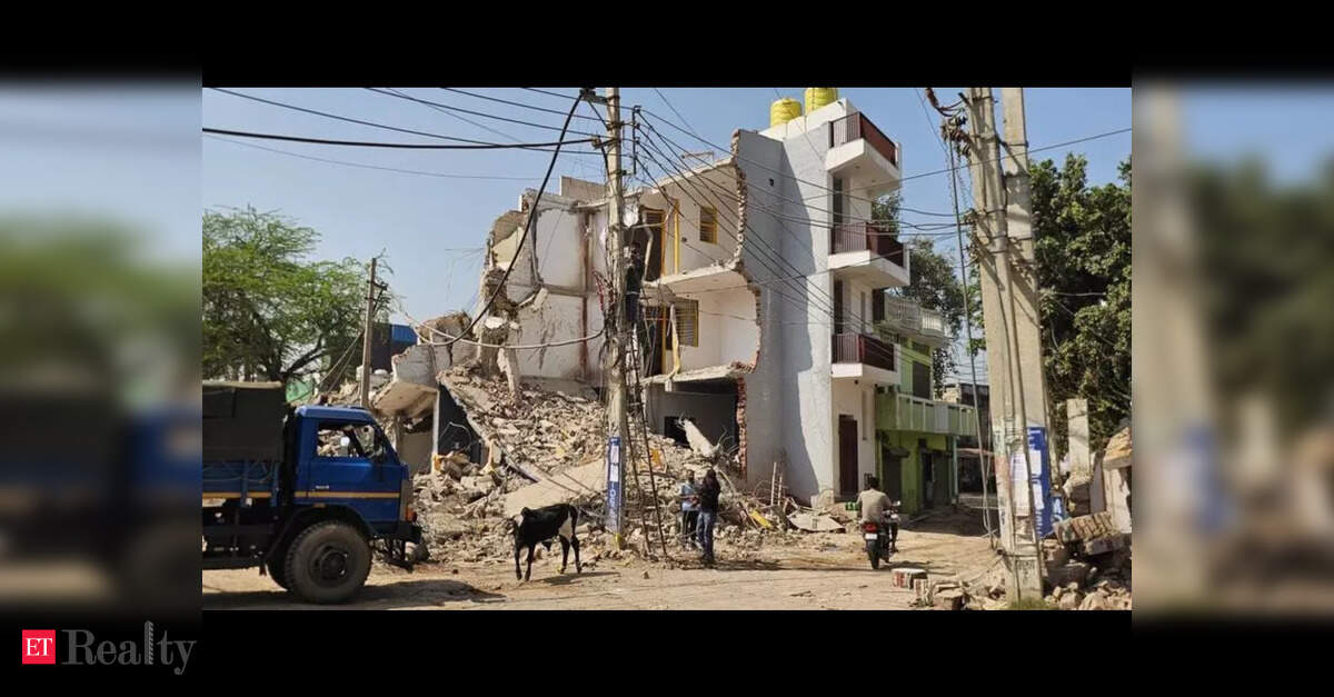 Stilt violations razed, shops sealed as drive resumes in two Gurugram colonies