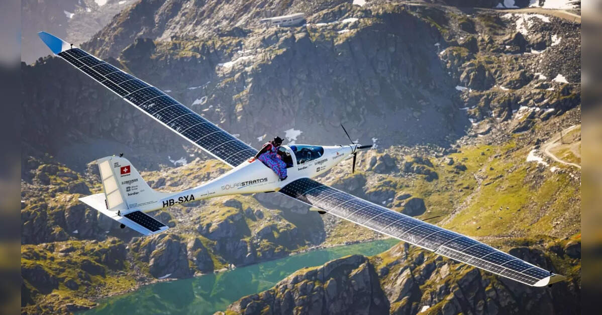 Swiss Pilot Sets New Altitude Record in Solar-Powered Aircraft, ETInfra