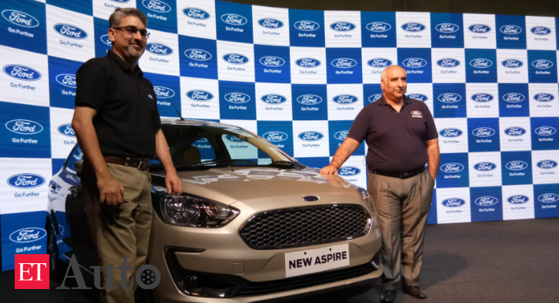 Figo Aspire Ford India Launches Figo Aspire Facelift At Rs 5 55 Lakh Auto News Et Auto