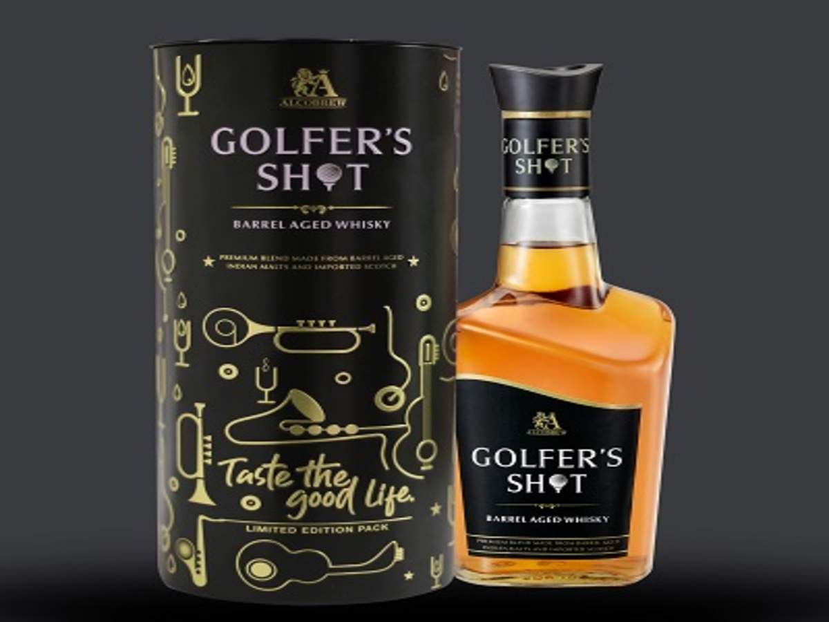 Limited Edition Golf Set of 4 Whiskey in Black