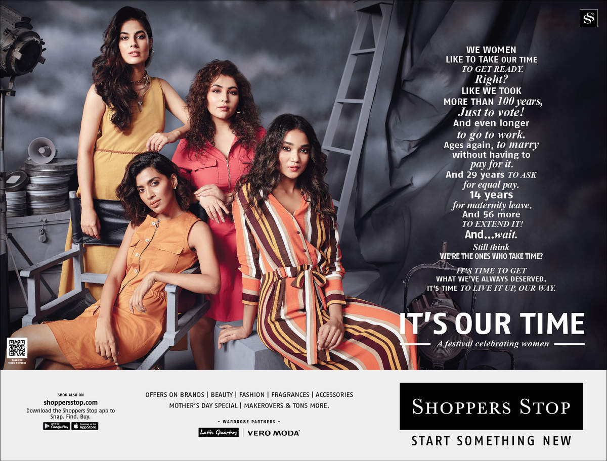 pegs Conform Rådne Shoppers Stop launches 'It's Our Time' campaign, Marketing & Advertising  News, ET BrandEquity