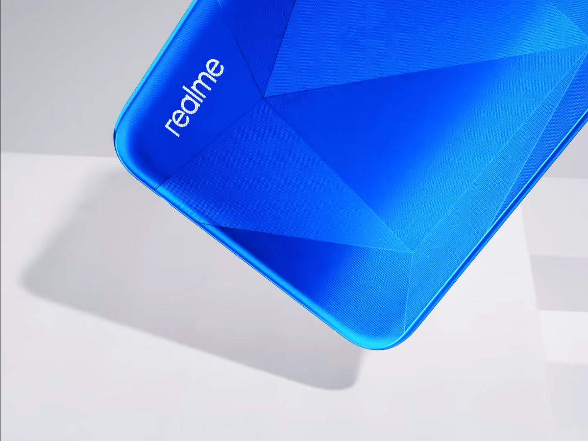 realme blue color phone