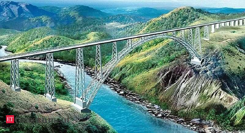 World's highest railway bridge: Iconic Chenab bridge arch closure ...