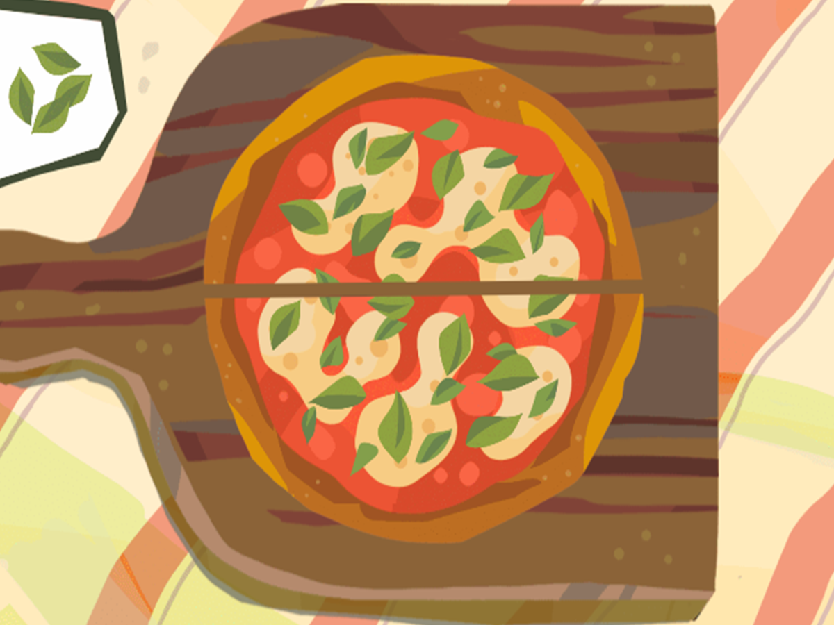 Google observes the history of Pizza with its interactive doodle