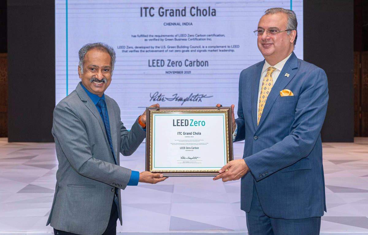 Itc Hotels: ITC Grand Chola becomes world's largest hotel to get LEED ...