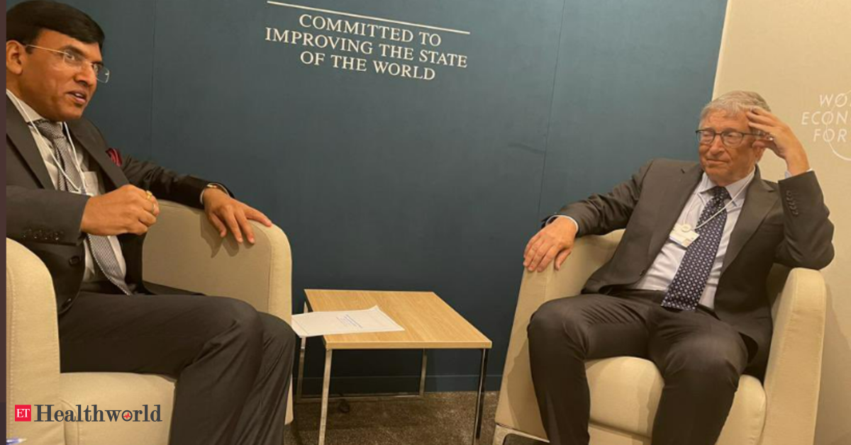 Bill Gates lauds India’s vaccination drive in meeting with Mansukh Mandaviya at Davos – ET HealthWorld
