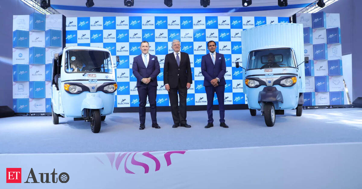 Piaggio Vehicles Pvt Ltd Piaggio launches 2 new E3Ws in Ape FX Max